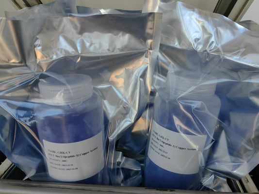 Tripeptide-1 di rame cosmetico ad alta purezza CAS 89030-95-5 Copper Tripeptide 1 per l'anti-invecchiamento CAS 49557-75-7