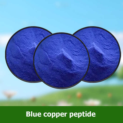 Ingredienti cosmetici CAS 49557-75-7 Peptidi di rame blu Ghk Cu in polvere