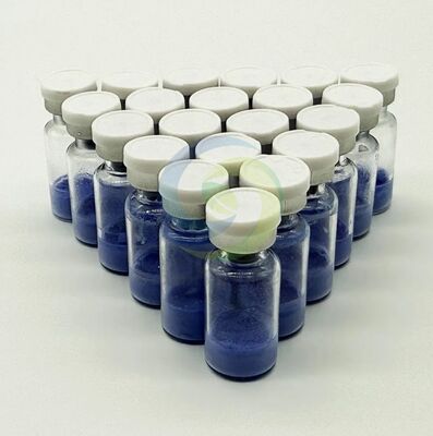 Polvere di peptidi GHK-Cu di alta purezza con struttura stabile per la produzione di collagene.