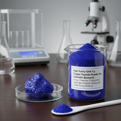 Polvere di peptidi di rame GHK-Cu di alta purezza con struttura stabile per la produzione di collagene. Ingrediente di tripeptide-1 di rame.