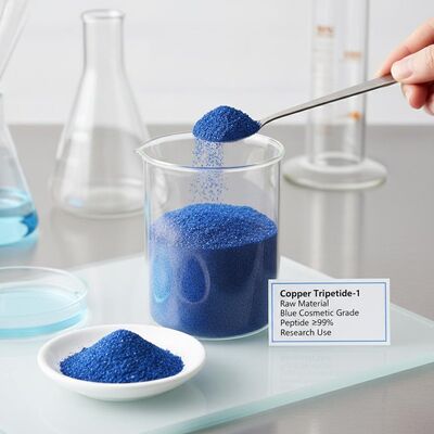 Peptide di Rame Copper Tripeptide 1 ad Alta Purezza ≥99% in Polvere per lo Sviluppo di Prodotti per la Cura della Pelle, Promuove la Produzione di Collagene e Riduce le Rughe