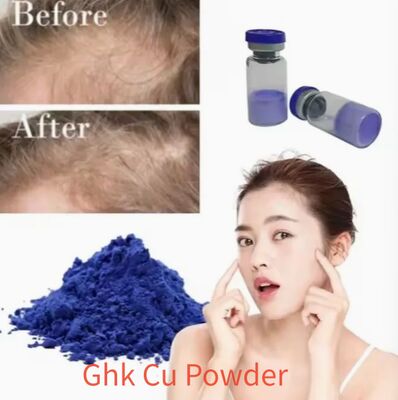 GHK Cu Copper Tripeptide Powder Promuove la produzione di collagene Riduce le rughe Migliora l' elasticità della pelle per la rigenerazione della pelle