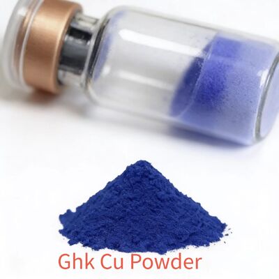 GHK-Cu Peptide di rame in polvere ≥99% Purezza Per la produzione di collagene e riduzione delle rughe nella cura della pelle