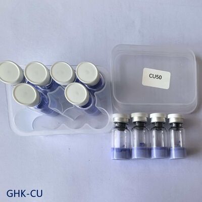 Polvere peptidica GHK-Cu ad alta purezza per la ricerca sulla cura della pelle | Materia prima Copper Tripeptide-1 | Composto peptidico blu stabile | Purezza ≥99%