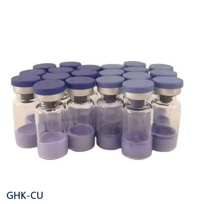 Polvere di peptidi di rame GHK-Cu ad alta purezza per la ricerca sulla cura della pelle. Tripeptide-1 di rame materiale cosmetico. Peptide blu stabile. Purezza ≥99%.