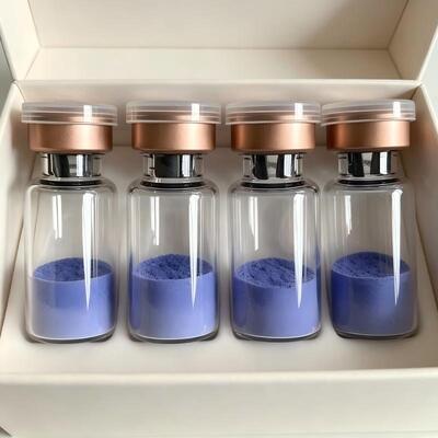 Alto grado di purezza GHK-Cu Peptide di rame in polvere Tripeptide-1 di rame per la cura cosmetica Peptide blu Ingrediente di grado di ricerca stabile