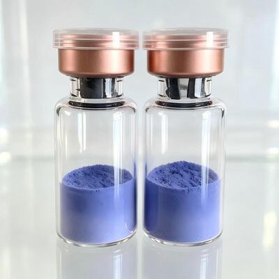 Alto grado di purezza GHK-Cu Peptide di rame in polvere Tripeptide-1 di rame Ingrediente cosmetico Peptide blu per la cura della pelle Qualità della ricerca stabile